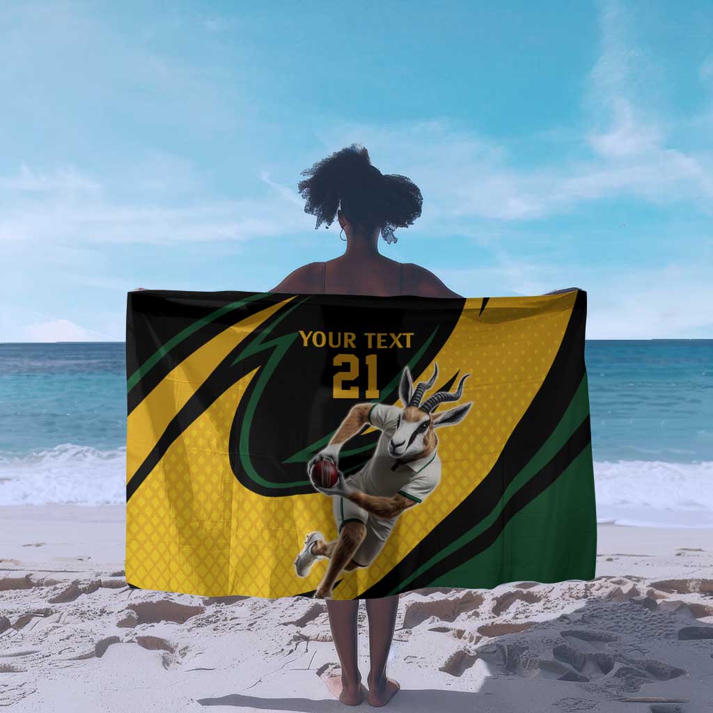 Springbok South Africa Cricket Custom Sarong Unique Pattern
