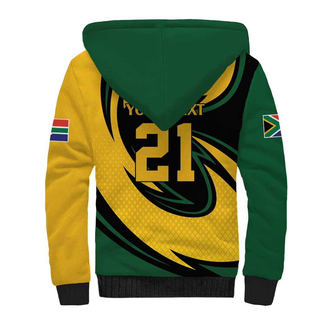 Springbok South Africa Cricket Custom Sherpa Hoodie Unique Pattern