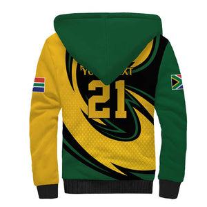 Springbok South Africa Cricket Custom Sherpa Hoodie Unique Pattern