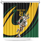 Springbok South Africa Cricket Custom Shower Curtain Unique Pattern
