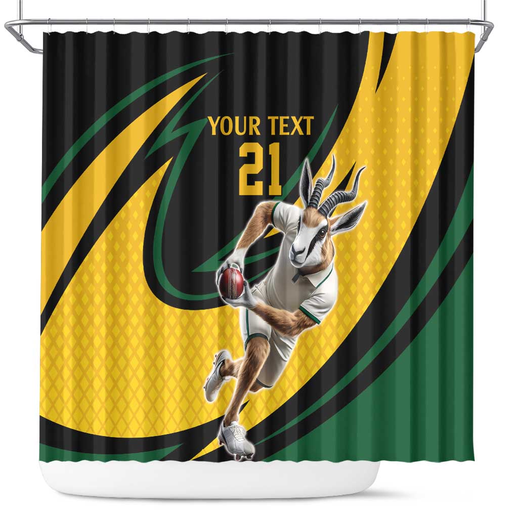 Springbok South Africa Cricket Custom Shower Curtain Unique Pattern