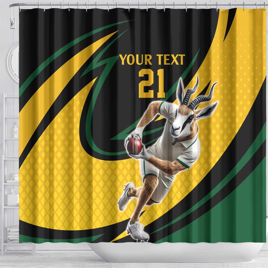 Springbok South Africa Cricket Custom Shower Curtain Unique Pattern