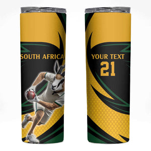 Springbok South Africa Cricket Custom Skinny Tumbler Unique Pattern