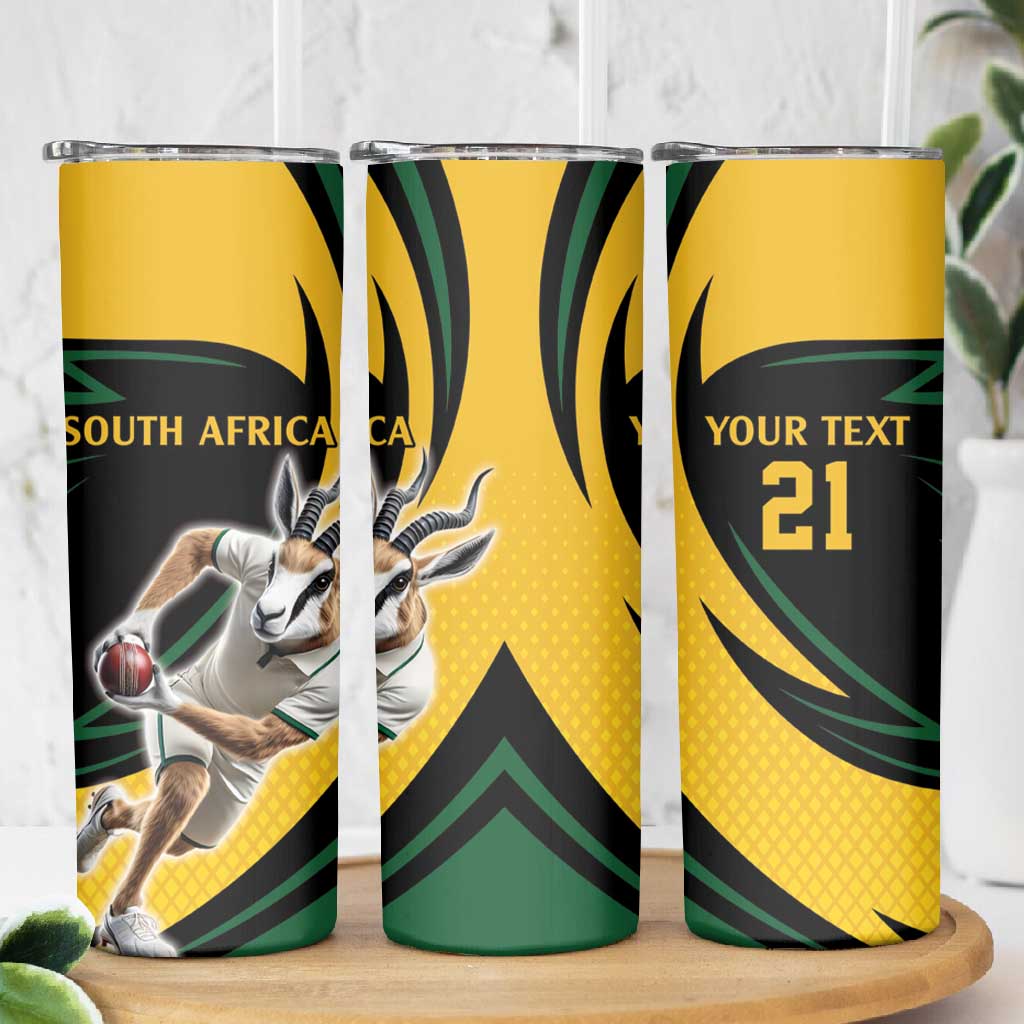 Springbok South Africa Cricket Custom Skinny Tumbler Unique Pattern