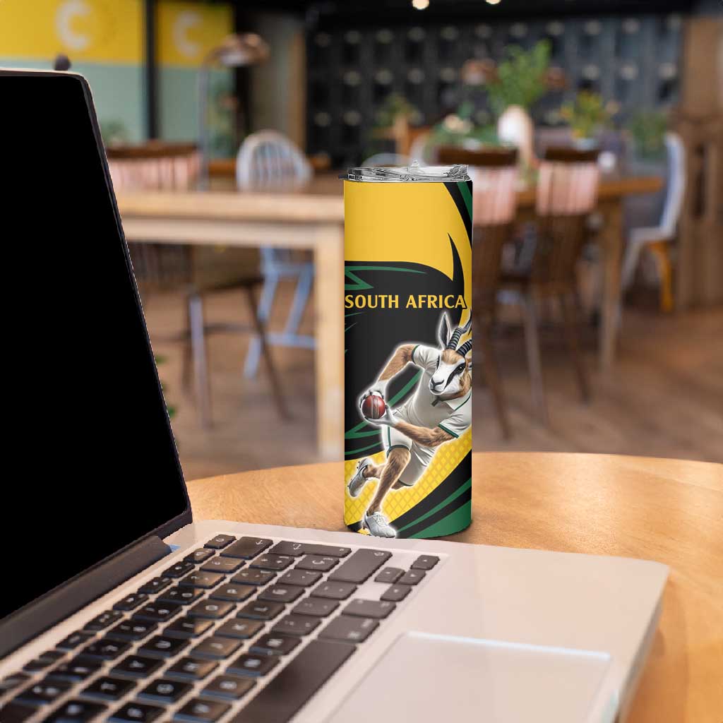 Springbok South Africa Cricket Custom Skinny Tumbler Unique Pattern