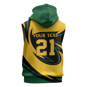 Springbok South Africa Cricket Custom Sleeveless Hoodie Unique Pattern - African Pride
