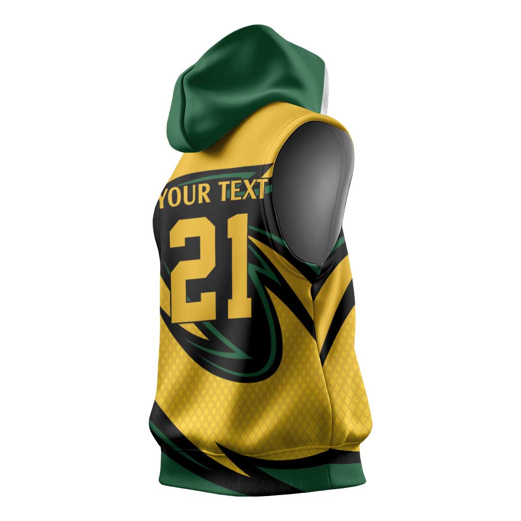 Springbok South Africa Cricket Custom Sleeveless Hoodie Unique Pattern - African Pride