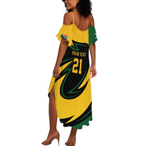 Springbok South Africa Cricket Custom Summer Maxi Dress Unique Pattern