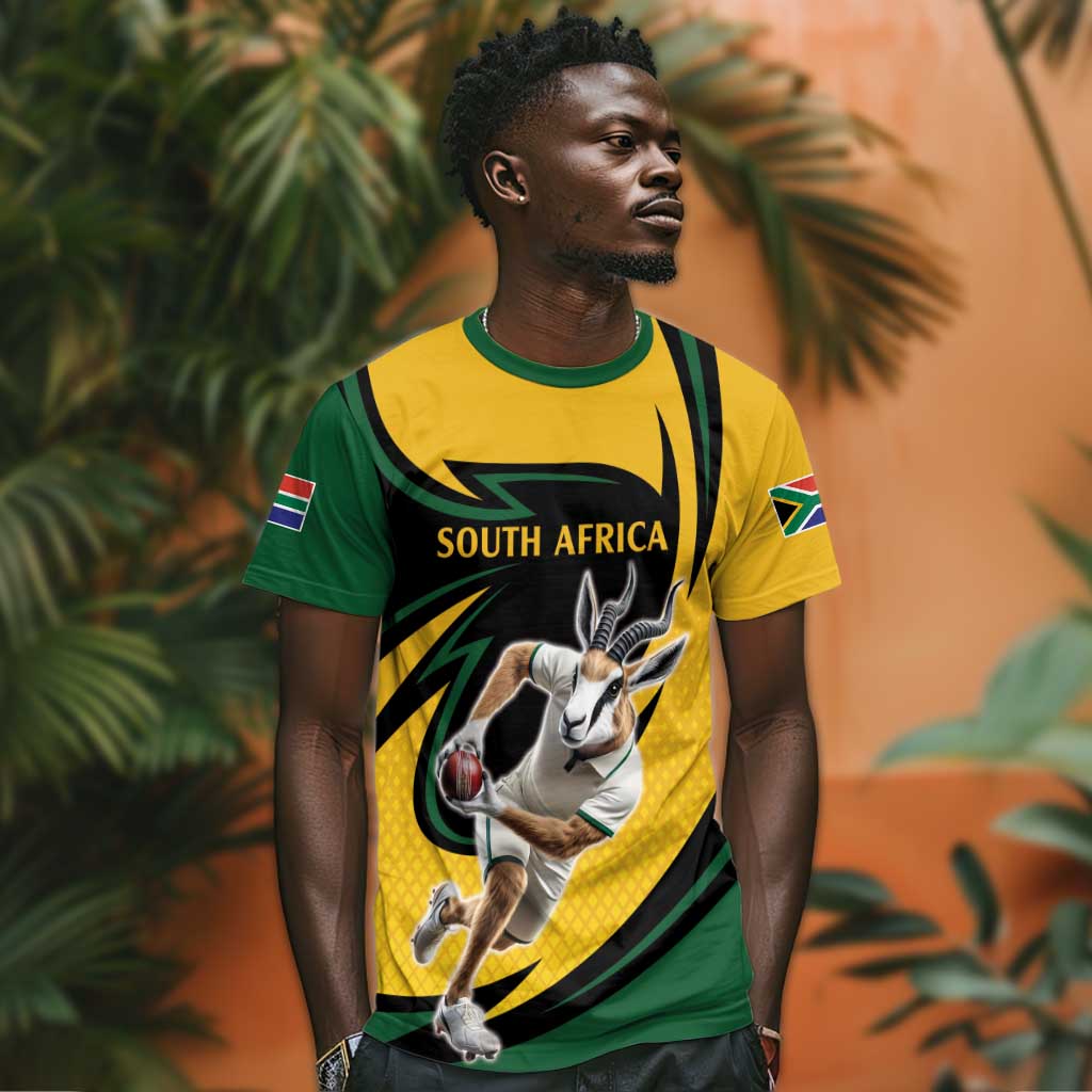 Springbok South Africa Cricket Custom T shirt Unique Pattern