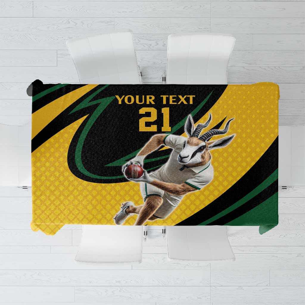 Springbok South Africa Cricket Custom Tablecloth Unique Pattern