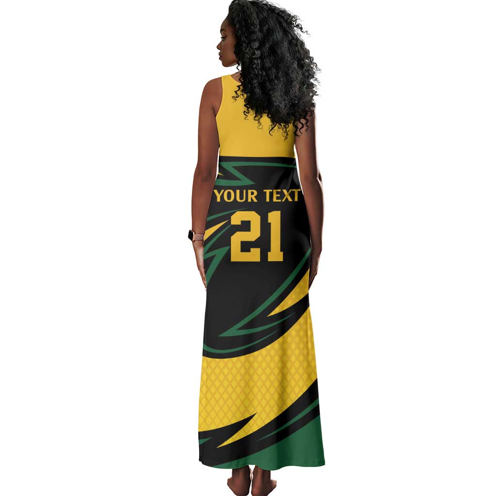 Springbok South Africa Cricket Custom Tank Maxi Dress Unique Pattern
