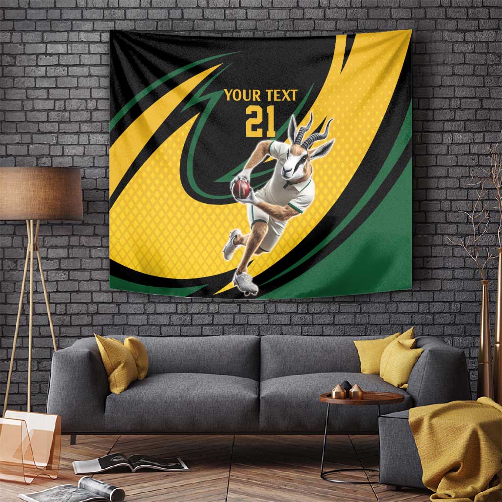 Springbok South Africa Cricket Custom Tapestry Unique Pattern