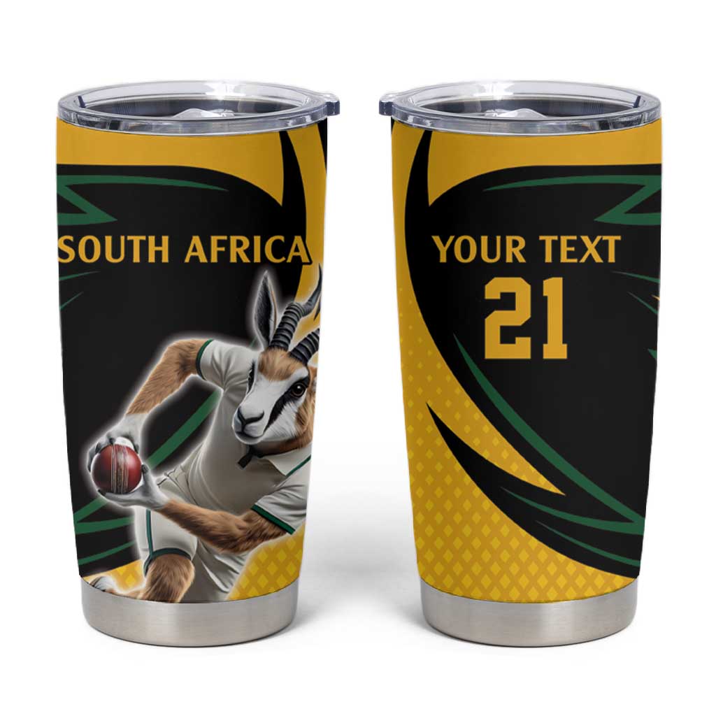 Springbok South Africa Cricket Custom Tumbler Cup Unique Pattern