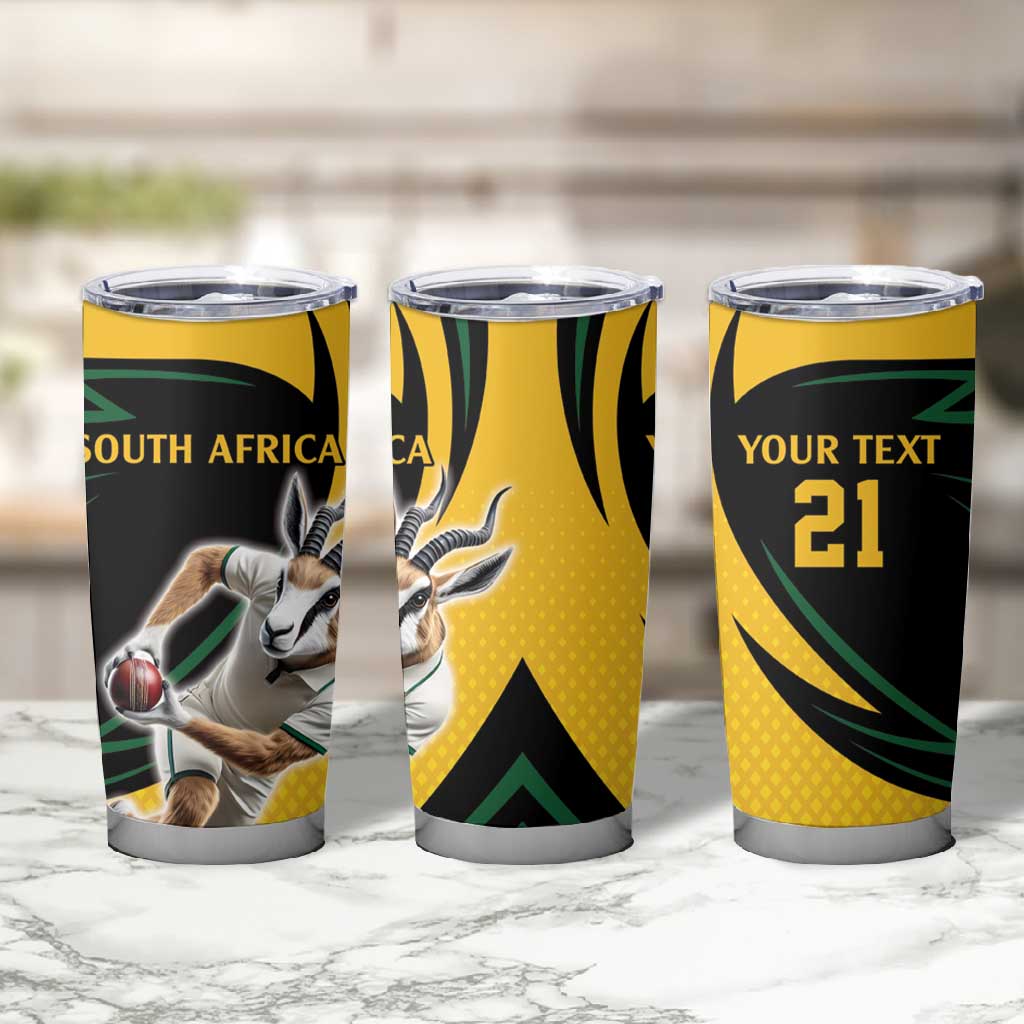 Springbok South Africa Cricket Custom Tumbler Cup Unique Pattern