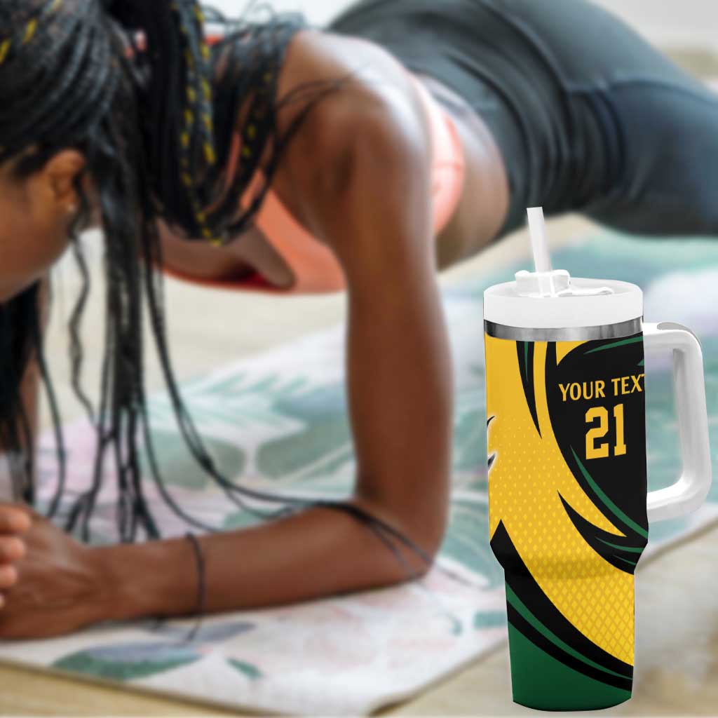 Springbok South Africa Cricket Custom Tumbler With Handle Unique Pattern