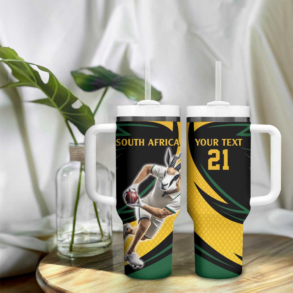 Springbok South Africa Cricket Custom Tumbler With Handle Unique Pattern