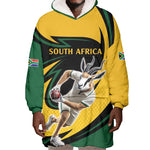 Springbok South Africa Cricket Custom Wearable Blanket Hoodie Unique Pattern