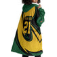 Springbok South Africa Cricket Custom Wearable Blanket Hoodie Unique Pattern