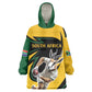 Springbok South Africa Cricket Custom Wearable Blanket Hoodie Unique Pattern