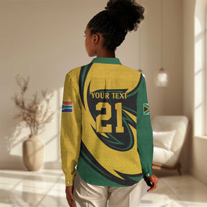 Springbok South Africa Cricket Custom Women Casual Shirt Unique Pattern