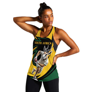 Springbok South Africa Cricket Custom Women Racerback Tank Unique Pattern
