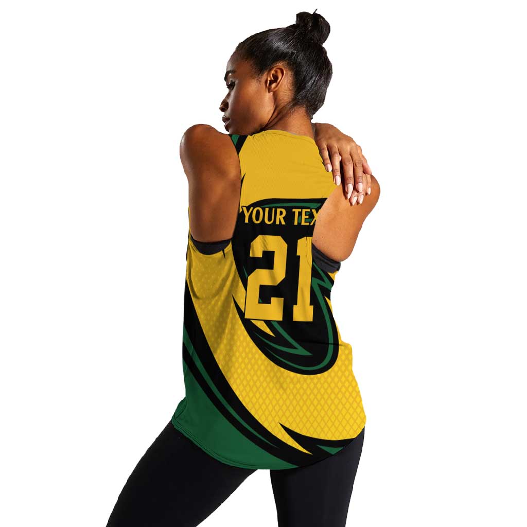 Springbok South Africa Cricket Custom Women Racerback Tank Unique Pattern