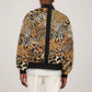 Proud Black Nurse RN Bomber Jacket African Stethoscope Animal Skins Pattern