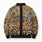 Proud Black Nurse RN Bomber Puffer Jacket African Stethoscope Animal Skins Pattern