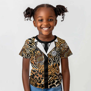 Proud Black Nurse RN Kid T shirt African Stethoscope Animal Skins Pattern