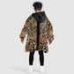 Proud Black Nurse RN Kid Wearable Blanket Hoodie African Stethoscope Animal Skins Pattern