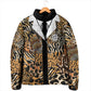 Proud Black Nurse RN Padded Jacket African Stethoscope Animal Skins Pattern
