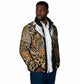 Proud Black Nurse RN Padded Jacket African Stethoscope Animal Skins Pattern