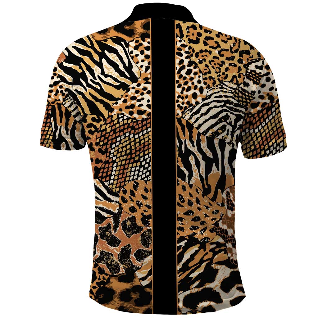 Proud Black Nurse RN Polo Shirt African Stethoscope Animal Skins Pattern