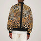 Proud Black Nurse RN Sleeve Zip Bomber Jacket African Stethoscope Animal Skins Pattern