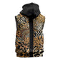 Proud Black Nurse RN Sleeveless Zip Hoodie African Stethoscope Animal Skins Pattern