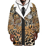 Proud Black Nurse RN Wearable Blanket Hoodie African Stethoscope Animal Skins Pattern
