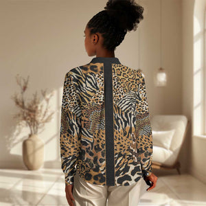 Proud Black Nurse RN Women Casual Shirt African Stethoscope Animal Skins Pattern
