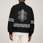 Proud Black Nurse RN Bomber Jacket Black African Pattern Stethoscope Dashiki Motif