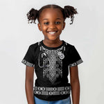 Proud Black Nurse RN Kid T shirt Black African Pattern Stethoscope Dashiki Motif