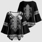 Proud Black Nurse RN Kimono Sleeve Blouse Black African Pattern Stethoscope Dashiki Motif