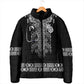 Proud Black Nurse RN Padded Jacket Black African Pattern Stethoscope Dashiki Motif