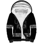 Proud Black Nurse RN Sherpa Hoodie Black African Pattern Stethoscope Dashiki Motif