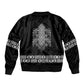 Proud Black Nurse RN Sleeve Zip Bomber Jacket Black African Pattern Stethoscope Dashiki Motif
