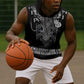 Proud Black Nurse RN Sleeveless Hoodie Black African Pattern Stethoscope Dashiki Motif