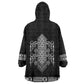 Proud Black Nurse RN Wearable Blanket Hoodie Black African Pattern Stethoscope Dashiki Motif