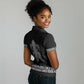 Proud Black Nurse RN Women Polo Shirt Black African Pattern Stethoscope Dashiki Motif