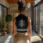 Proud Black Nurse RN Women Sleeveless Polo Shirt Black African Pattern Stethoscope Dashiki Motif