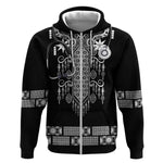 Proud Black Nurse RN Zip Hoodie Black African Pattern Stethoscope Dashiki Motif