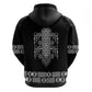 Proud Black Nurse RN Zip Hoodie Black African Pattern Stethoscope Dashiki Motif