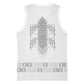 Proud Black Nurse RN Basketball Jersey White African Pattern Stethoscope Dashiki Motif